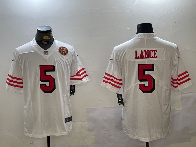 Men San Francisco 49ers #5 Lance White Second generation 2024 Nike Limited NFL Jersey style 4->indianapolis colts->NFL Jersey